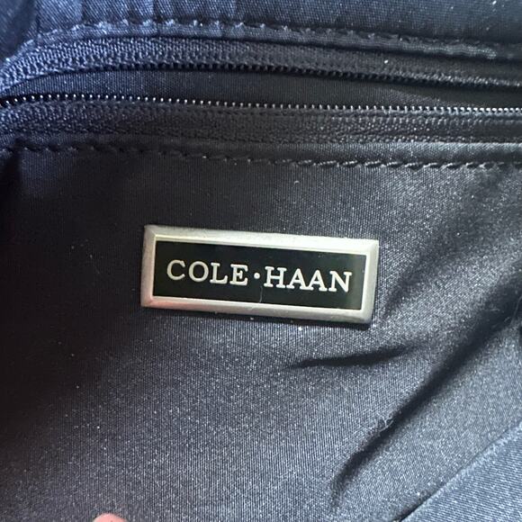 Cole‎ Haan Mini Backpack With Hidden Back Zipper Pocket Nylon Leather Trim